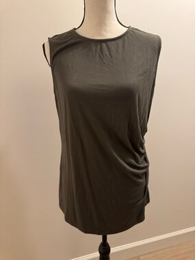 Apt. 9 Olive Sleeveless Ruched Side Tank
